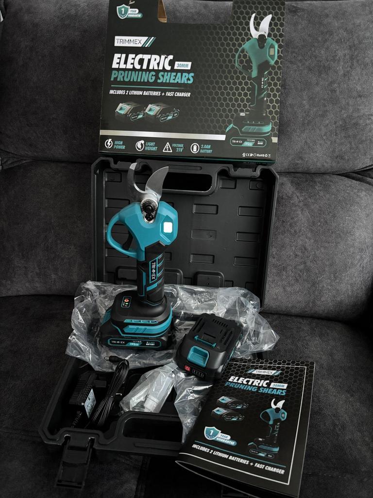 Trimmex Elektrische Snoeischaar Telescopische steel 2accu’s, Ophalen of Verzenden, Nieuw