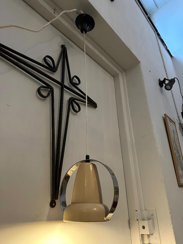 Midcentury Philips hanglamp, Charlotte Perriand lamp, Huis en Inrichting, Lampen | Hanglampen, Ophalen, Gebruikt, -, -