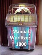Boekwerk Manual Handleiding wurlitzer 1800, Ophalen of Verzenden, 1950 tot 1960, Seeburg
