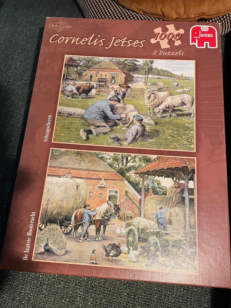 2x legpuzzel 1000 stukjes C. jetses, Ophalen of Verzenden, 500 t/m 1500 stukjes, Zo goed als nieuw