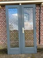 Set hardhouten tuindeuren 129x211,5cm., Ophalen, Gebruikt, 120 cm of meer, Buitendeur