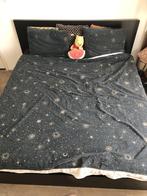 IKEA MALM bed frame, high, w 4 storage boxes 180x200, Huis en Inrichting, Slaapkamer | Bedden, Ophalen, Zwart, Tweepersoons, Zo goed als nieuw