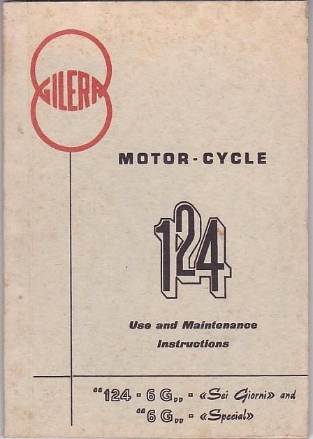 Gilera 125 cc Sei Giorni motor handleiding engels, Motoren, Handleidingen en Instructieboekjes, Overige merken, Ophalen of Verzenden