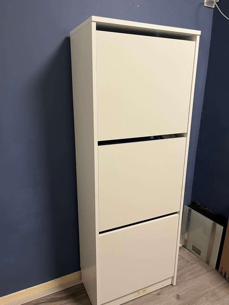 Ikea schoenenkast 3 vakken wit, Ophalen, Gebruikt