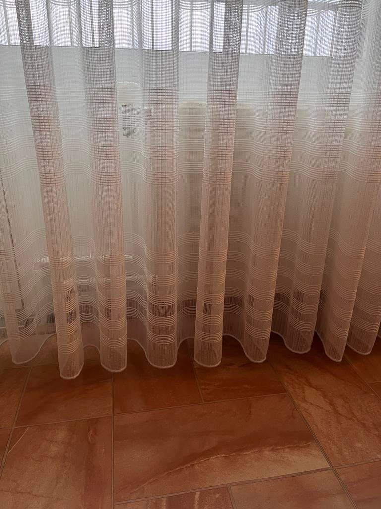 WITTE WITRAGE ZO GOED ALS NIEUW, Ophalen, 200 cm of meer, Wit, Vitrage