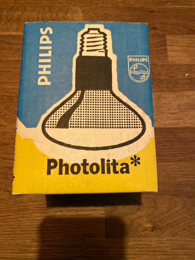 Vintage Photolita Lamp Philips tbv Fotografie - Werkend, Ophalen of Verzenden, Gebruikt, Lamp of Flitsset