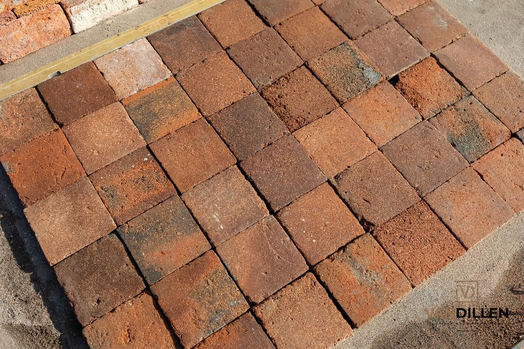 Antieke Franse plavuizen 16x16x2 110m2 mooie nuance, Steen of Klei, Minder dan 50 cm, Ophalen of Verzenden, 10 m² of meer