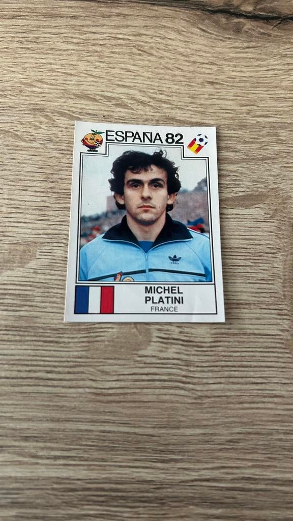 Carte Panini Michel Platini - Equipe De France - Coupe Du Monde 1982 - Espagne