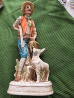 Vintage Jager met hond en fazant beeldje, Ophalen of Verzenden