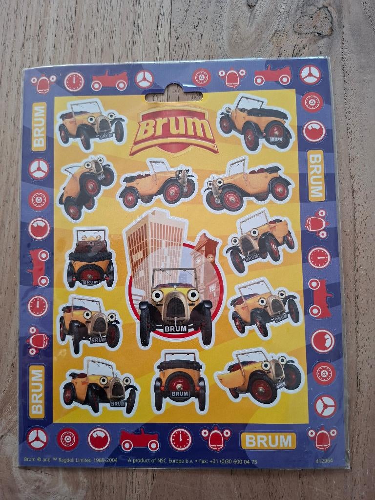 Stickervel Brum, Ophalen of Verzenden, Zo goed als nieuw, Strip of Tekenfilm