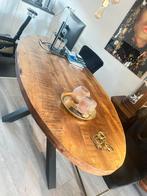 Ovale  houten mooie eethoek, Huis en Inrichting, Tafels | Eettafels, Ophalen, 100 tot 150 cm, 200 cm of meer, Zo goed als nieuw