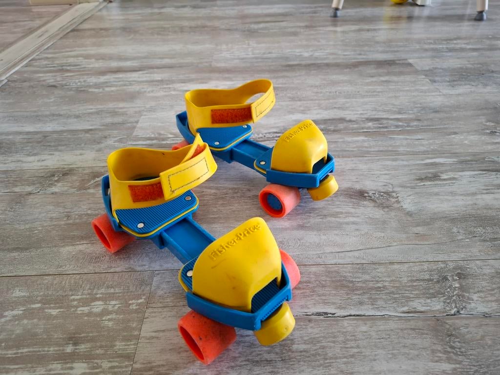 Verstelbare Vintage Fisher Price rolschaatsen, Ophalen of Verzenden, Gebruikt, Speelset