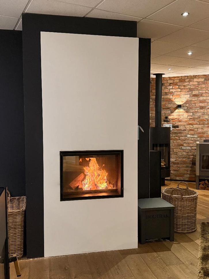 Barbas Evolux 65-45, Huis en Inrichting, Kachels, Zo goed als nieuw, Inbouw, Houtkachel, Hout, Ophalen