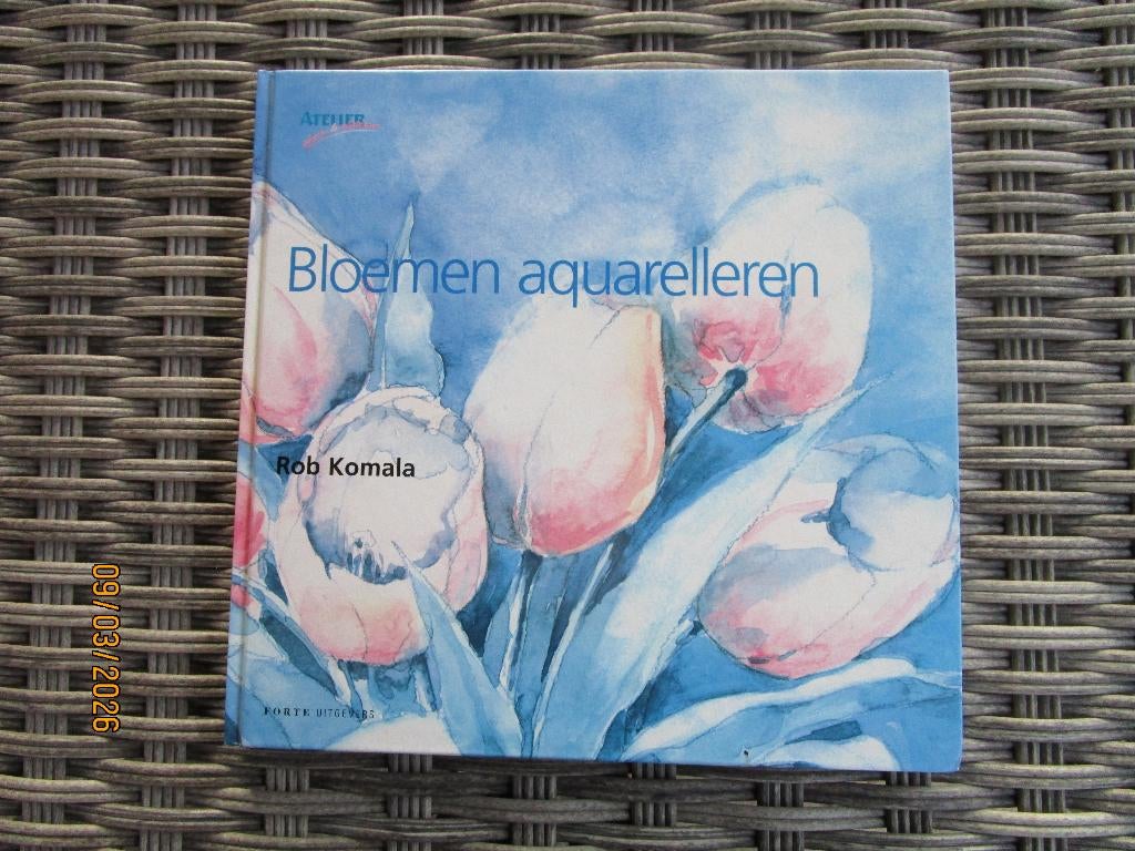Rob Komala / Bloemen aquarelleren, Ophalen of Verzenden, Gelezen, Tekenen en Schilderen, Rob Komala