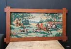 Groot Vintage Borduurwerk: Jachttafereel 130x72cm, Ophalen, Gebruikt, Handborduren, Overige typen