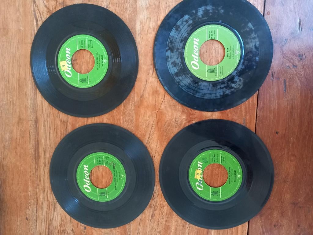 The Beatles - 4 originele Duitse Odeon singles (Gebruikt), Cd's en Dvd's, Vinyl Singles, Gebruikt, Originele persing, 7 inch, Single