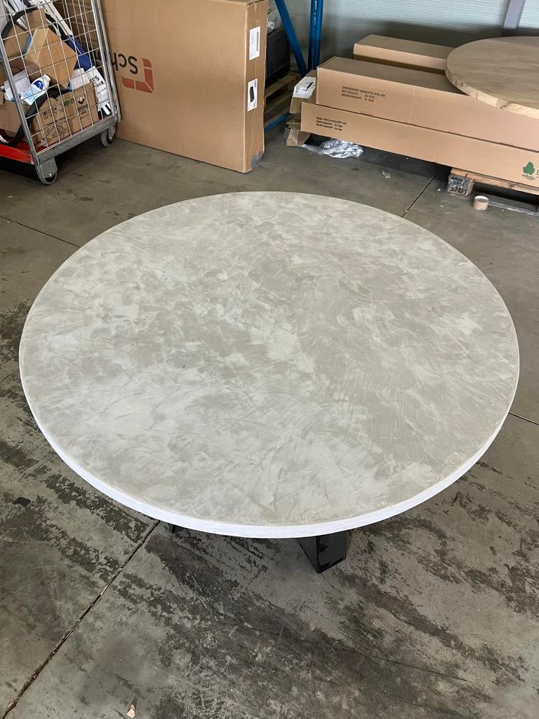 Rond tafelblad betoncire 120cm, Ophalen, Overige materialen, 100 tot 150 cm, Rond