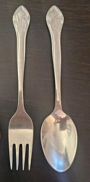 Gero zilmeta konijn set vork lepel., Ophalen of Verzenden