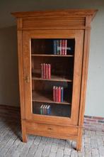 Prachtige antieke eiken Art Deco boekenkast, vitrinekast, Antiek en Kunst, Verzenden