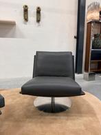 Nieuw Leolux Kudo Fauteuil met Poef Leer Design stoel Draai, Leolux, Nieuw, 75 tot 100 cm, Ophalen of Verzenden