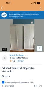 Starterspakket: Kasten, bureau/tafel en schoolbankje, Huis en Inrichting, Kasten | Kledingkasten, Ophalen, Gebruikt, Overige houtsoorten