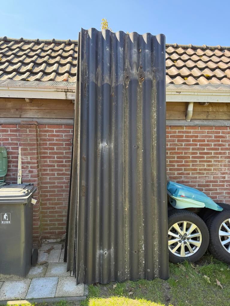 Golfplaten voor dakbedekking - Gebruikt, goede staat, Ophalen, Overige materialen, Gebruikt, Zwart