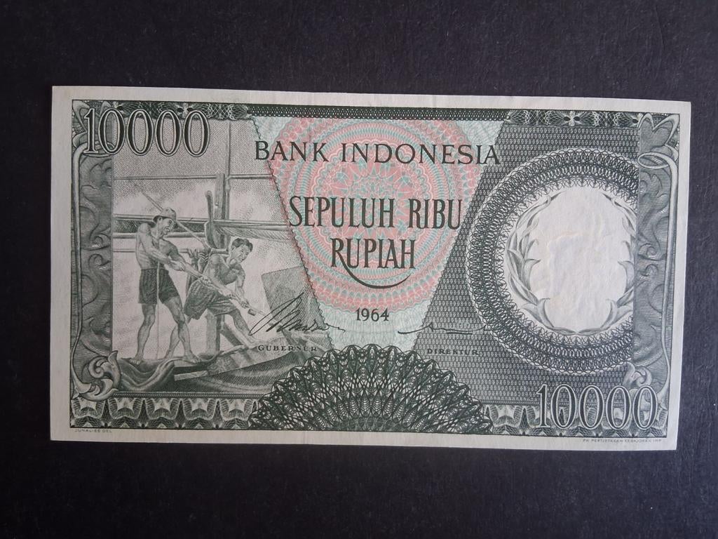 10.000 rupiah Indonesië unc 1964, Ophalen of Verzenden, Zuidoost-Azië, Los biljet