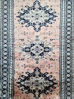 Handmade Persian Merino wool Karachi tapijt blue 125x185cm, 100 tot 150 cm, Vintage, Perzisch, Bohemien, Ophalen of Verzenden