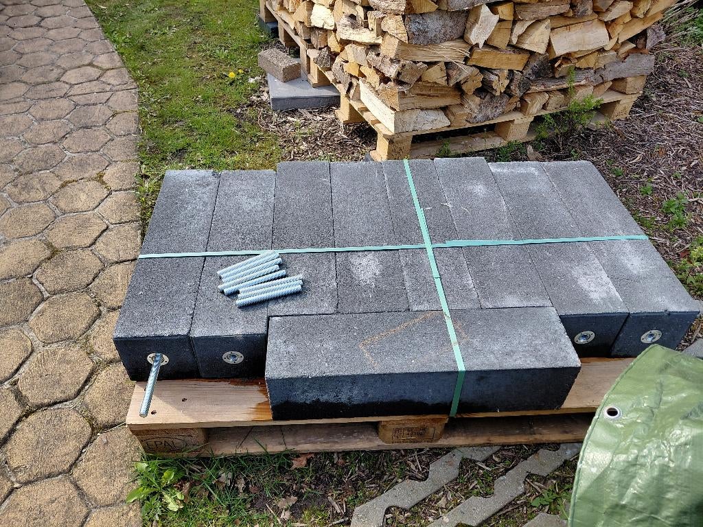 betonpoeren 15x15x60, Tuin en Terras, Overkappingen, Ophalen, Nieuw, Veranda