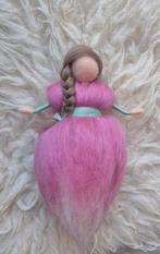 Mooie roze fee, wolvilt, sprookjesfee, lentefee, Ophalen of Verzenden, Nieuw, Figuurtje(s), Wolvilt