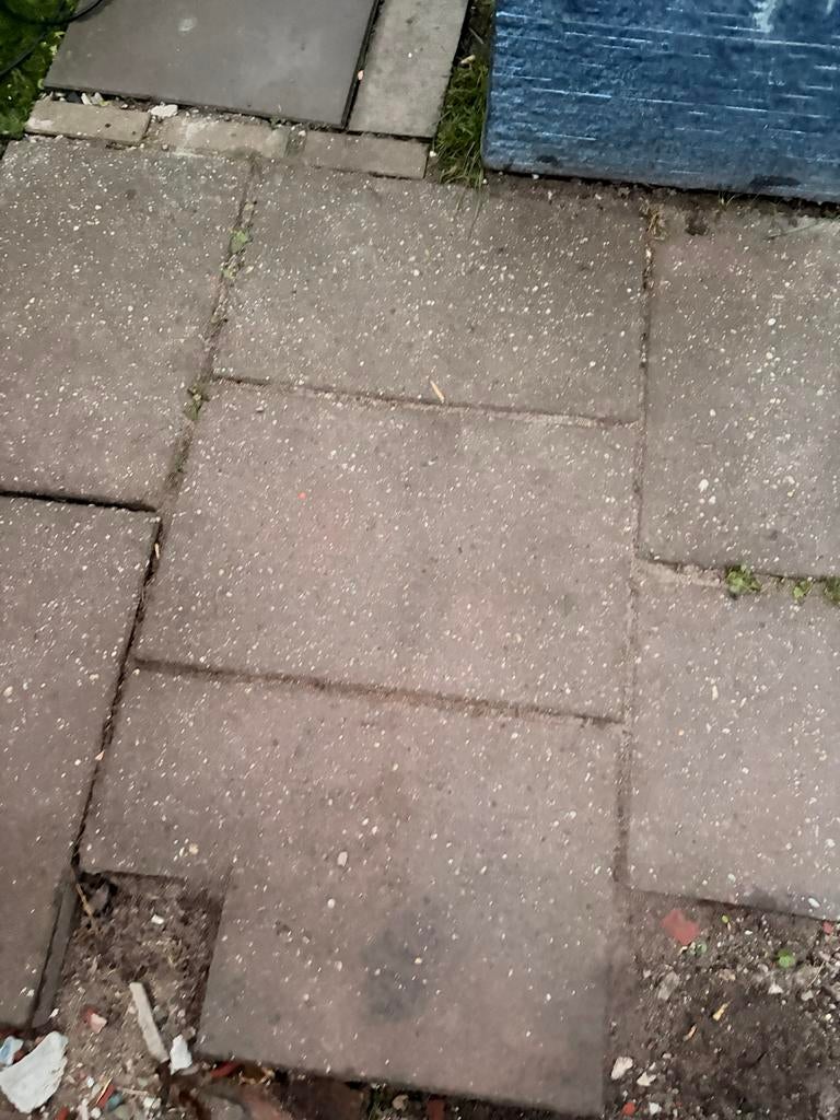 9x 60x40 tegels, Ophalen, Gebruikt, 5 tot 10 m², Beton