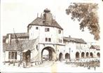 Ansichtkaart	Harderwijk	Vischpoort	tek. Marius Jansen, Verzenden, 1980 tot heden, Gelopen, Gelderland