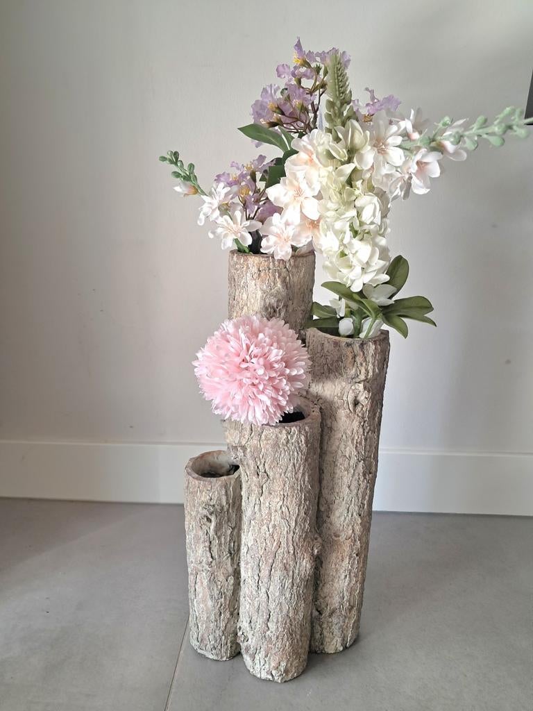 Xl tulpenvaas boomstronk vaas pot bloemenvaas, Huis en Inrichting, Ophalen of Verzenden