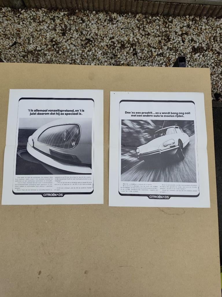 Kleine garageposter Citroën DS, Verzenden, Zo goed als nieuw, Auto's