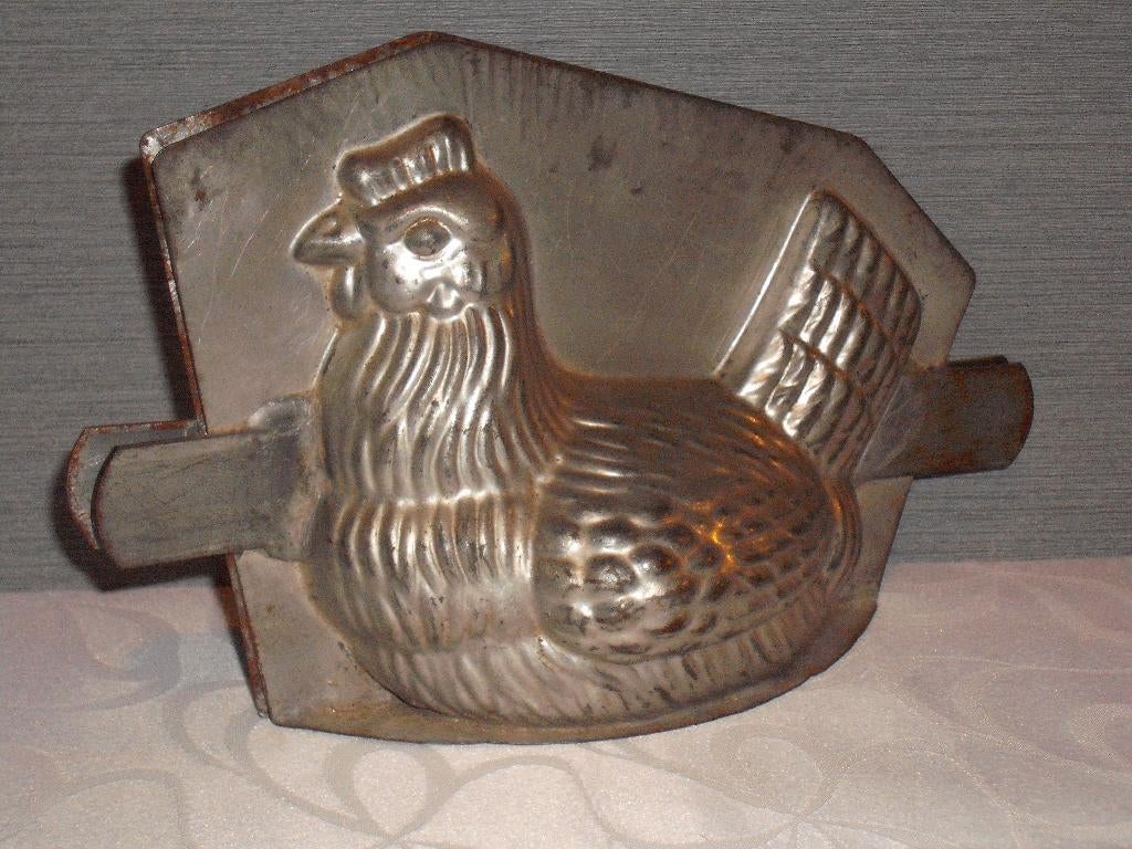 ** LEUK VOOR PASEN! !!  Antieke Chocoladevorm Kip **, Antiek en Kunst, Verzenden