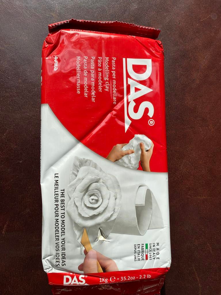 DAS Klei Zelfhardend Wit 1kg, Hobby en Vrije tijd, Ophalen of Verzenden, Nieuw, Materiaal