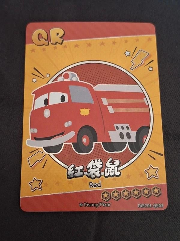Disney 100 Pixar CardFun Cars Red (DISC01-QR03) (NM/M), Ophalen of Verzenden, Nieuw, Plaatje
