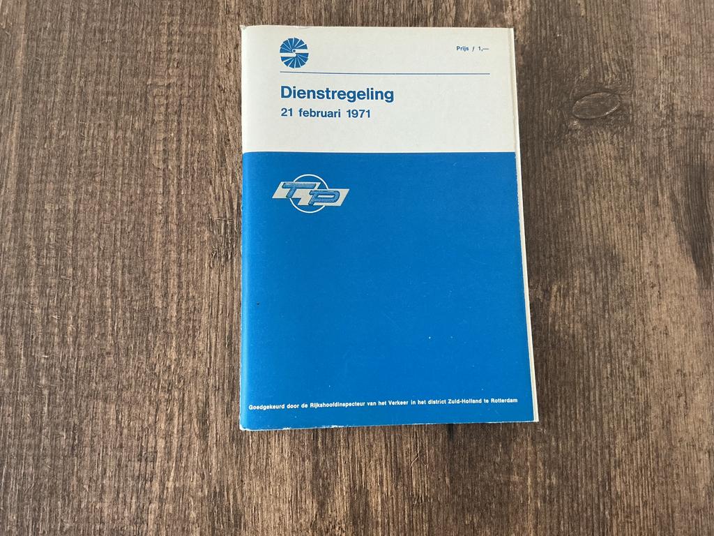 TDP dienstregeling 1971, Verzamelen, Spoorwegen en Tramwegen, Ophalen of Verzenden, Trein, Boek of Tijdschrift