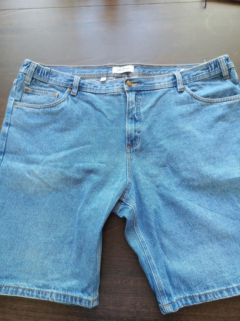 Grote maat jeans shirt. 6xl, W36 - W38 (confectie 52/54), Blauw, John Baner, Ophalen of Verzenden