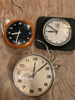 Set van 3 retro klokken: Metamec, Smiths en Philips, Ophalen of Verzenden