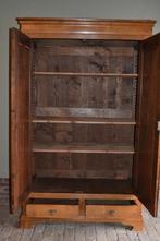 Prachtige strakke antieke eiken houten kast., Verzenden