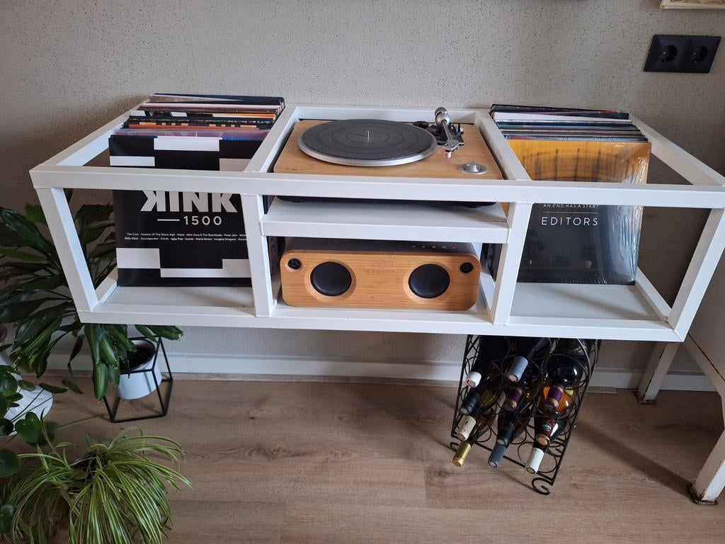 Platenspeler meubel met LP opbergruimte, Ophalen