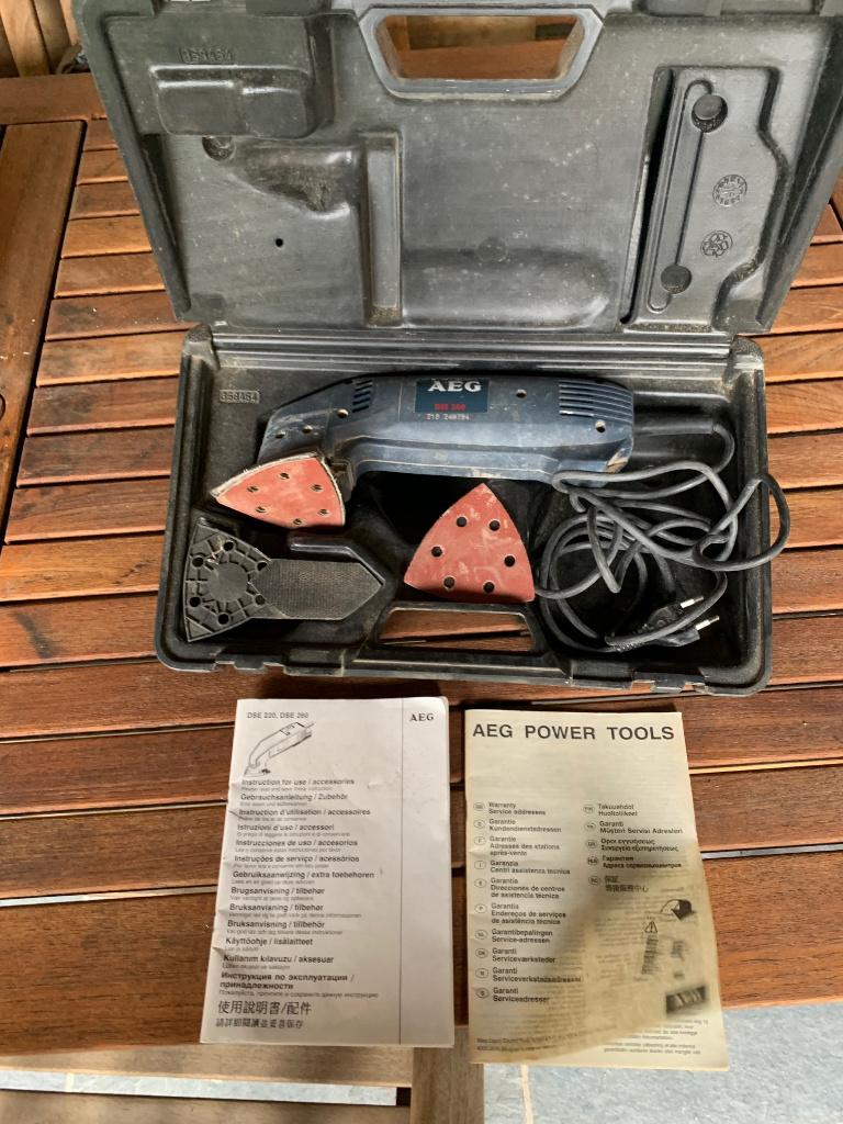 AEG DSE260 delta schuurmachine, Doe-het-zelf en Verbouw, Ophalen, Gebruikt, Minder dan 600 watt, Overige typen