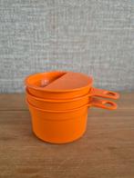 Tupperware Maatschepjes/Maatbekers 25ML-50ML-100ML-250ML, Ophalen of Verzenden, Nieuw, Oranje, Overige typen