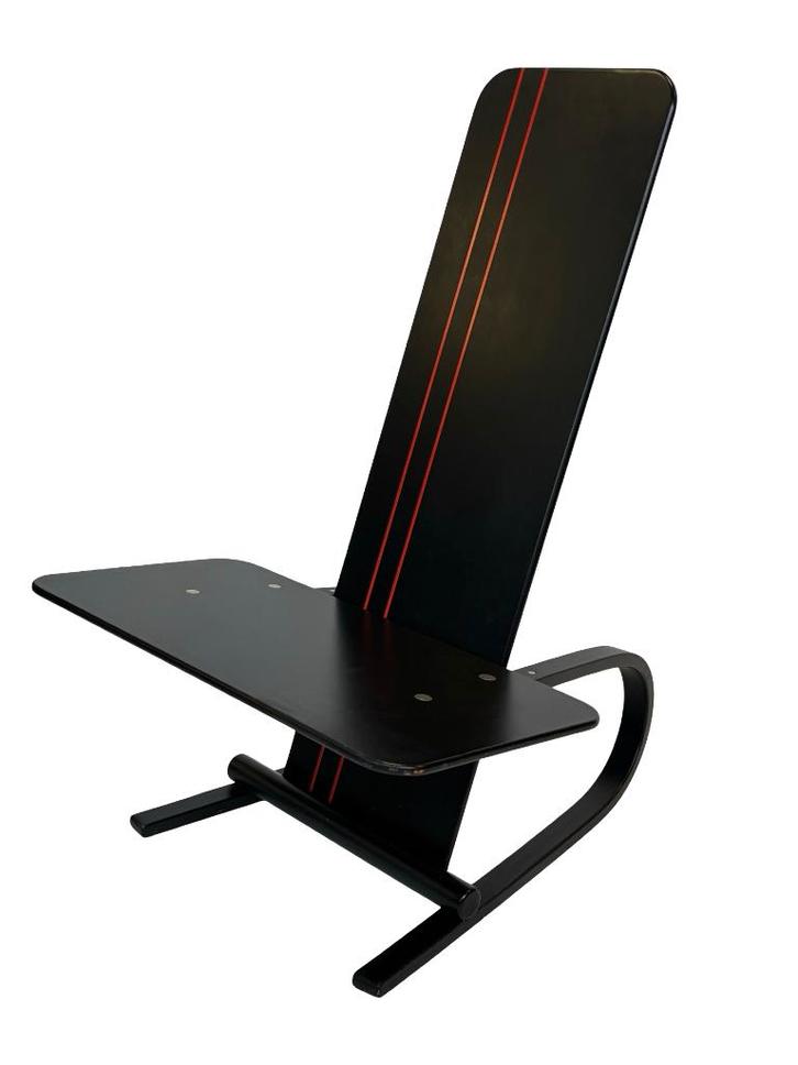 Vintage Deense Postmoderne Andreas Hansen Multiplex Fauteuil, Huis en Inrichting, Fauteuils, Gebruikt, Hout, 50 tot 75 cm, 75 tot 100 cm