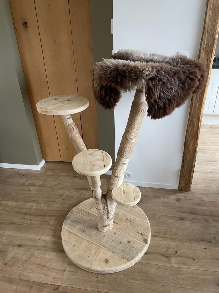 Krabpaal boomstam krabmeubel, Ophalen, Zo goed als nieuw, Krabpaal