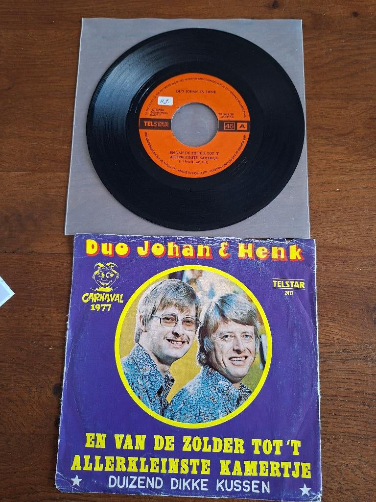 Duo johan en henk ,en van de zolder tot 't allerkleinste, Cd's en Dvd's, 7 inch, Single, Ophalen of Verzenden, Nederlandstalig