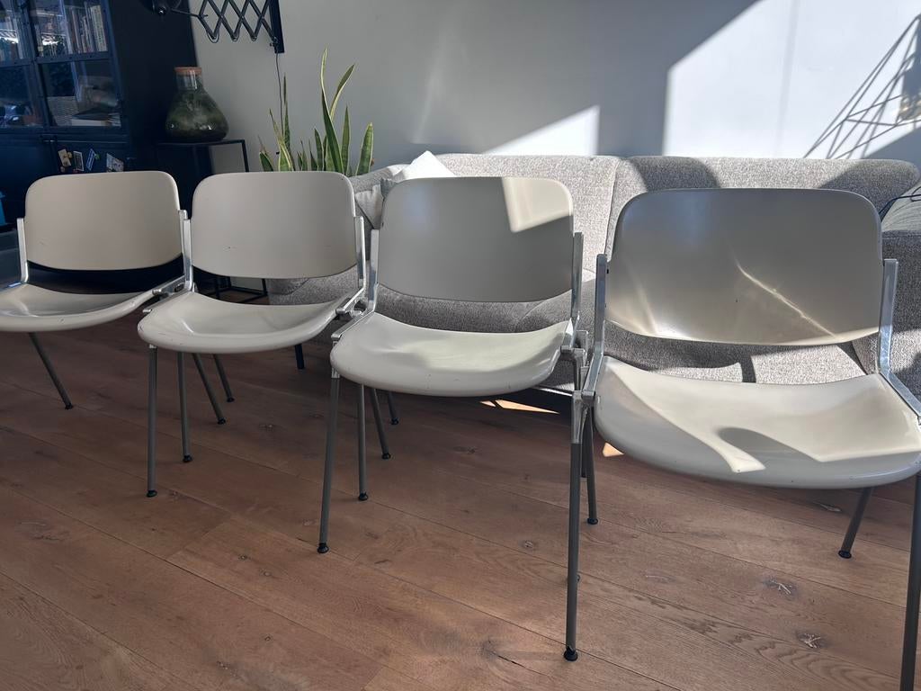 Stoel Castelli DSC 106 industrieel (4 stuks) eetkamerstoel, Huis en Inrichting, Stoelen, Ophalen, Gebruikt, Bruin, Vier