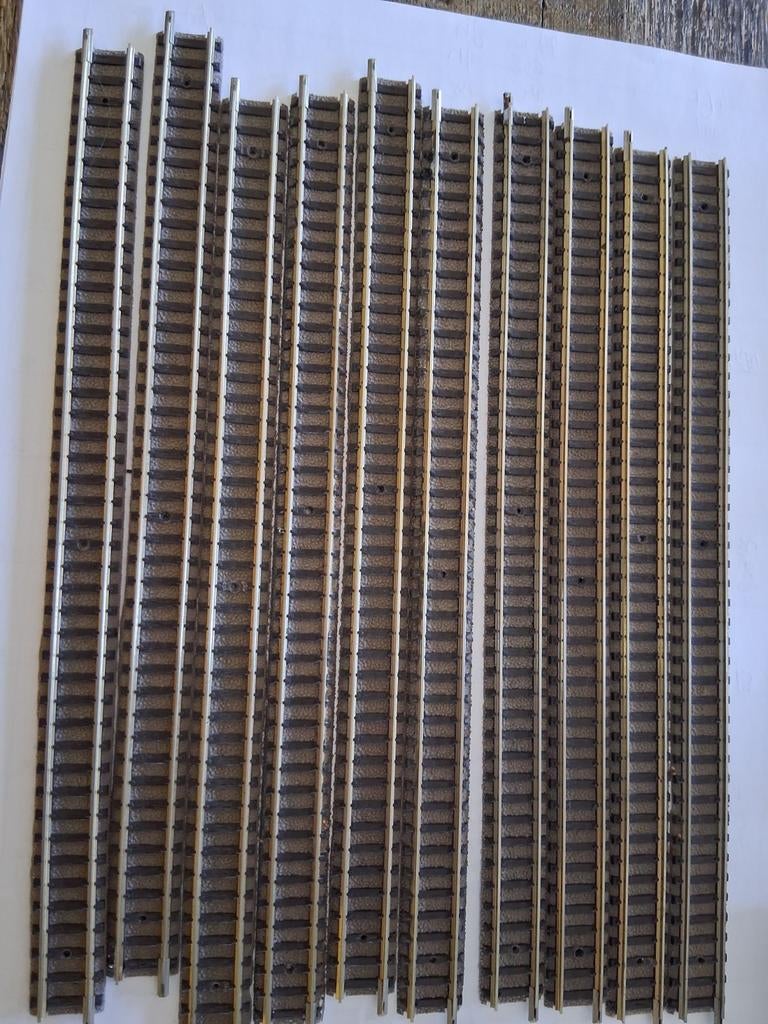 Set van 10 fleischmann rechte rails 9100, Hobby en Vrije tijd, Modeltreinen | N-Spoor, Gebruikt, Gelijkstroom, Fleischmann, Rails