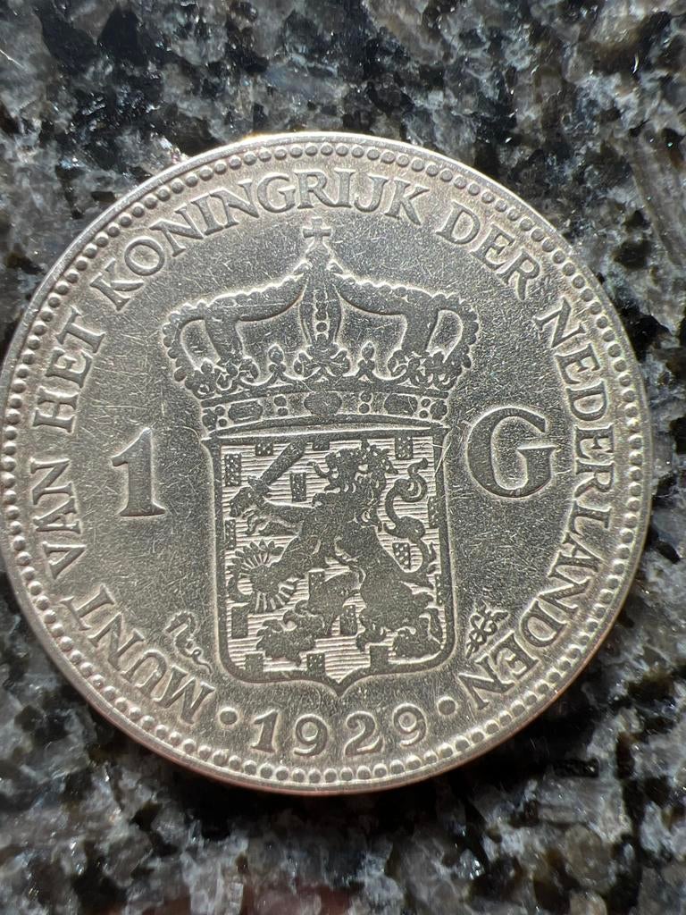2 zilveren Wilhelmina guldens 1929 & 1931, Postzegels en Munten, Ophalen, 1 gulden, Setje, Zilver